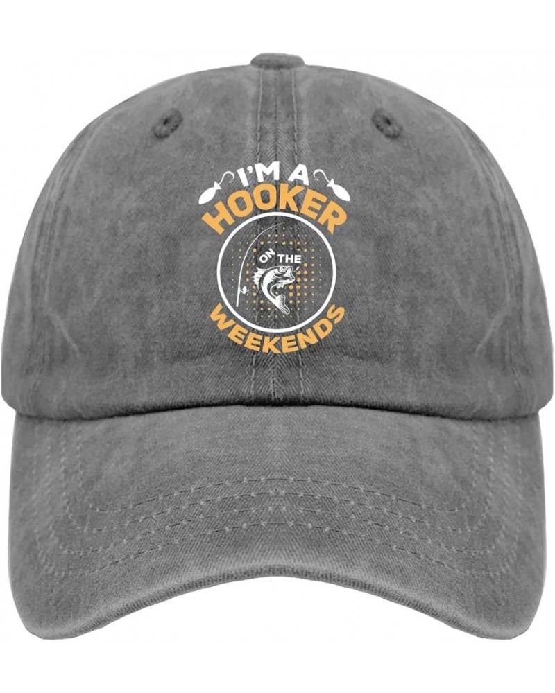 I'm A Hooker On The Weekends Fishing Hats Running Cap Pigment Black Gifts for Her Golf Hats Pigment Gray $9.60 Baseball Caps