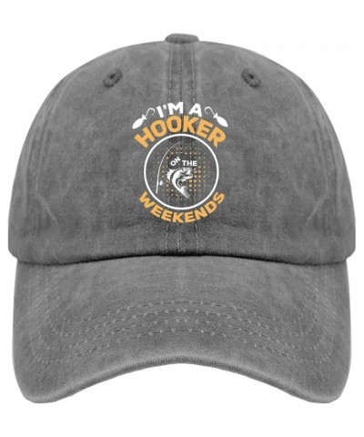 I'm A Hooker On The Weekends Fishing Hats Running Cap Pigment Black Gifts for Her Golf Hats Pigment Gray $9.60 Baseball Caps