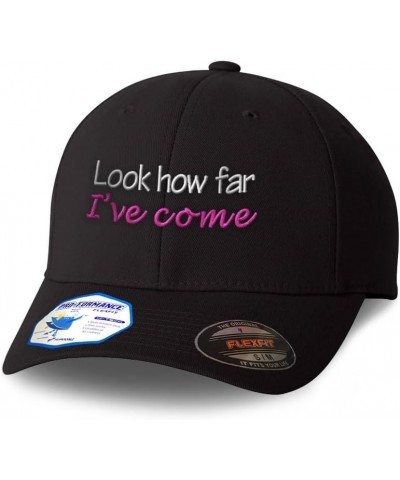 Flexfit Hats for Men & Women Look How Far I've Come Polyester Dad Hat Baseball Cap Black $18.19 Baseball Caps