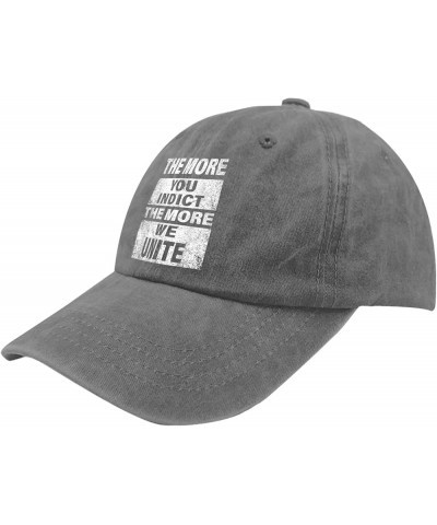 The More You Indict The More We Unite Trump 2024 Hats Vote Hat for Women Mens Pigment Black Custom Hat Pigment Gray $13.10 Co...