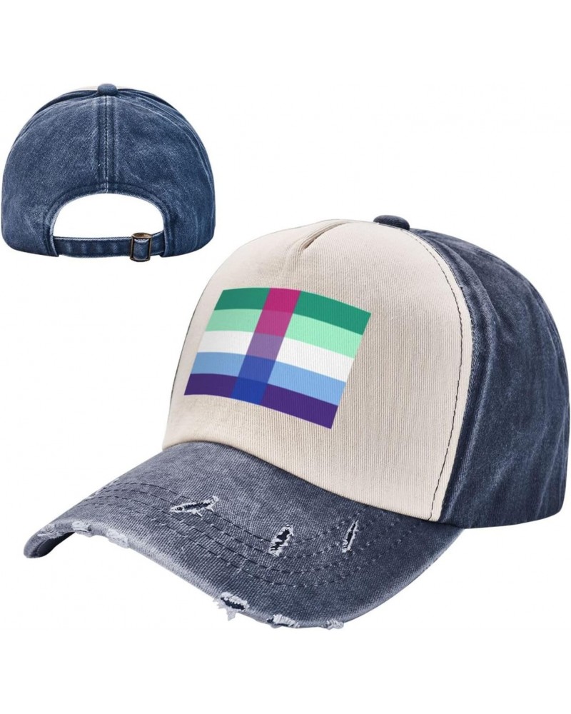 Bisexual Pride Flag Baseball Cap Adult Adjustable Casual Duck Tongue Hat Golf Caps Trucker Hats Navy Blue $12.13 Baseball Caps