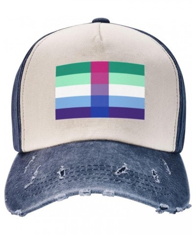 Bisexual Pride Flag Baseball Cap Adult Adjustable Casual Duck Tongue Hat Golf Caps Trucker Hats Navy Blue $12.13 Baseball Caps