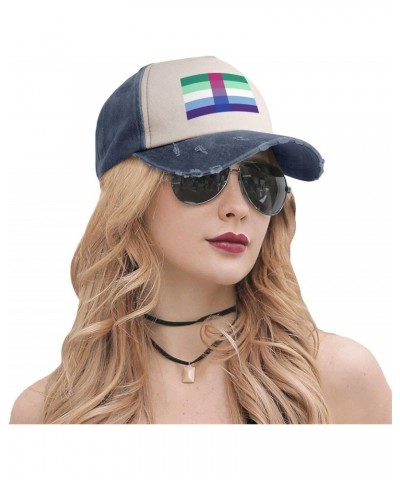 Bisexual Pride Flag Baseball Cap Adult Adjustable Casual Duck Tongue Hat Golf Caps Trucker Hats Navy Blue $12.13 Baseball Caps