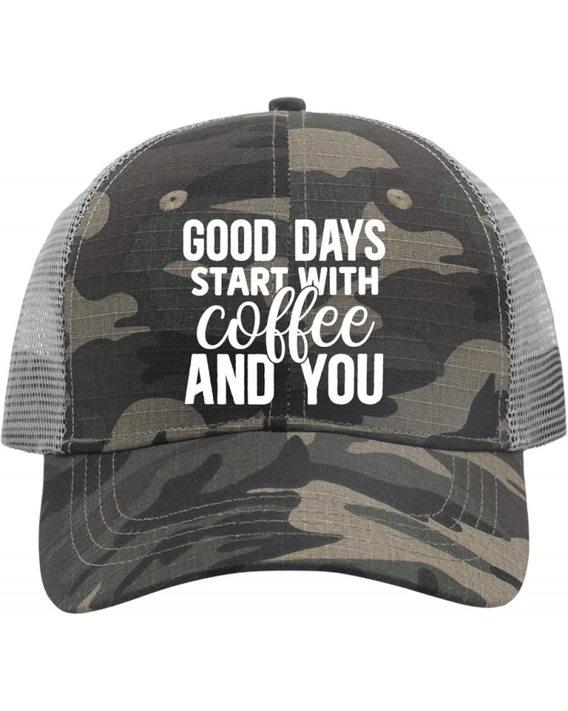 Hats for Men goodd Days Start withh coffeee and You Fishing hat Travel hat Gifts for Women Workout Hats Suitable for Vacation...