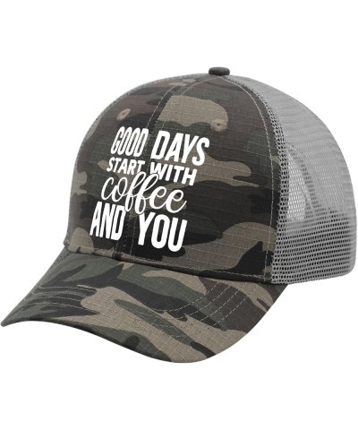 Hats for Men goodd Days Start withh coffeee and You Fishing hat Travel hat Gifts for Women Workout Hats Suitable for Vacation...