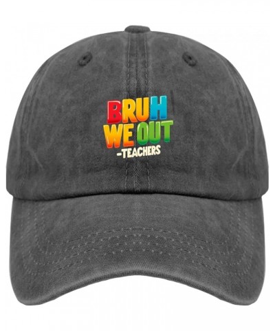 Bruh We Out Hats for Mens Baseball Caps Low Profile Washed Ball Caps Light Weight Pigment Black $11.99 Baseball Caps