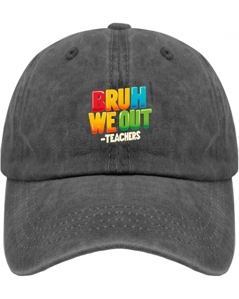 Bruh We Out Hats for Mens Baseball Caps Low Profile Washed Ball Caps Light Weight Pigment Black $11.99 Baseball Caps