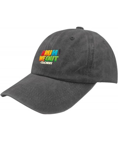 Bruh We Out Hats for Mens Baseball Caps Low Profile Washed Ball Caps Light Weight Pigment Black $11.99 Baseball Caps