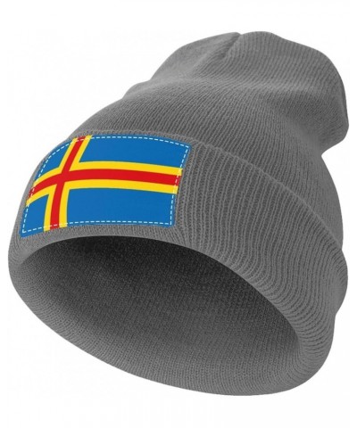 Unisex Anguilla Flag Knit Cuffed Beanie for Men and Women Knit Hat Winter Beanies Charcoal-style-1 $10.72 Skullies & Beanies