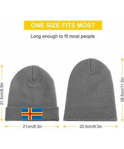 Unisex Anguilla Flag Knit Cuffed Beanie for Men and Women Knit Hat Winter Beanies Charcoal-style-1 $10.72 Skullies & Beanies