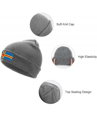 Unisex Anguilla Flag Knit Cuffed Beanie for Men and Women Knit Hat Winter Beanies Charcoal-style-1 $10.72 Skullies & Beanies