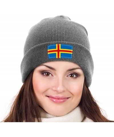 Unisex Anguilla Flag Knit Cuffed Beanie for Men and Women Knit Hat Winter Beanies Charcoal-style-1 $10.72 Skullies & Beanies