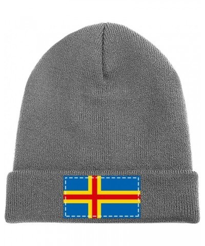 Unisex Anguilla Flag Knit Cuffed Beanie for Men and Women Knit Hat Winter Beanies Charcoal-style-1 $10.72 Skullies & Beanies