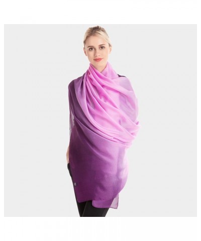 Women Satin Silk Ombre Scarf Summer Beach Scarves Neck Shawl Travel Wraps Coffee $9.93 Scarves