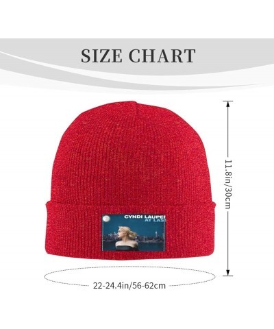 Cyndi Music Lauper Knit Hat Cap Warm Knitted Woolen Beanie Hats Fashionable Adults Stretch Black Red $11.32 Skullies & Beanies