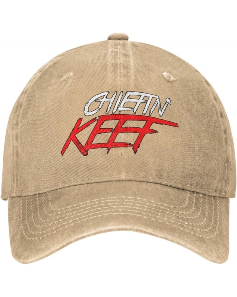 Chief Music Keef Baseball Cap for Men Women, Adjustable Mesh Washed Denim Baseball Cap Hat Birthday Gifts Black Natural $9.31...