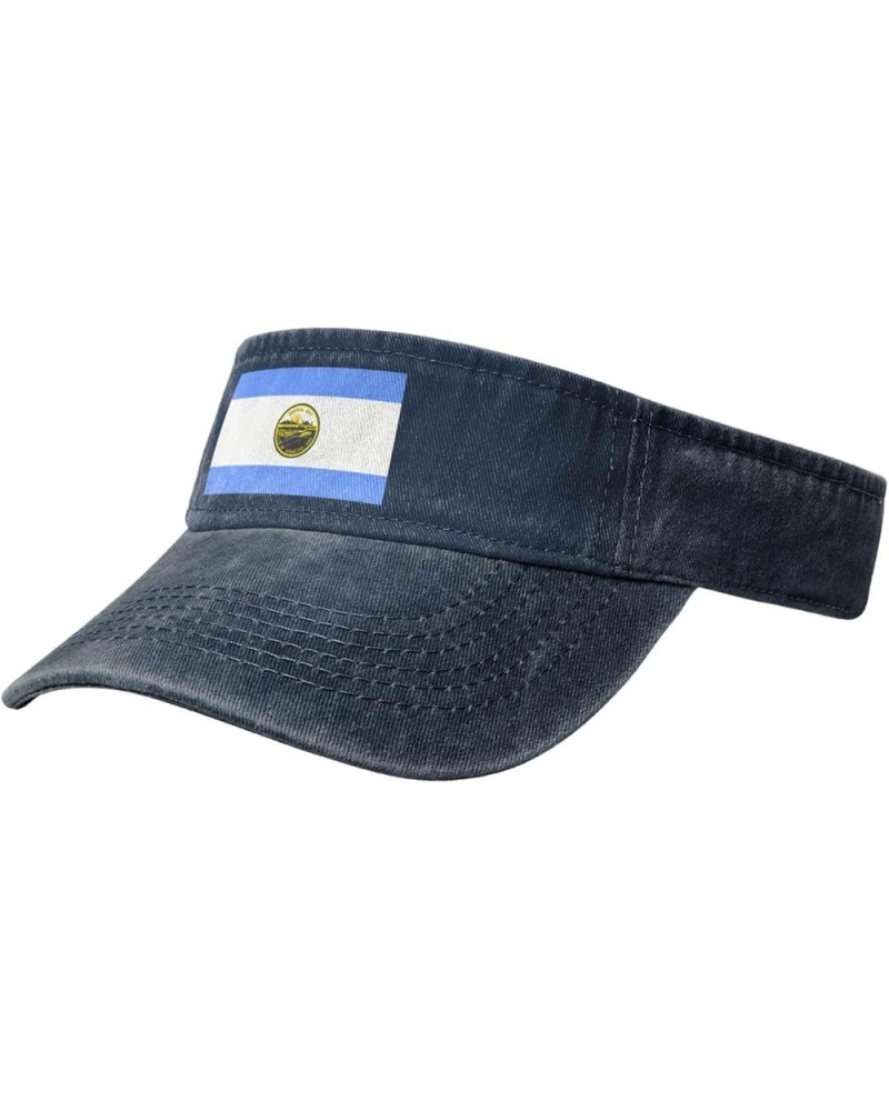 Flag of Syracuse, New York (1974-1986) Sun Visor Hats for Women Men Adjustable Sports Sun Hats Cotton Golf Cap Navy Blue $14....