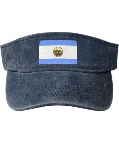 Flag of Syracuse, New York (1974-1986) Sun Visor Hats for Women Men Adjustable Sports Sun Hats Cotton Golf Cap Navy Blue $14....