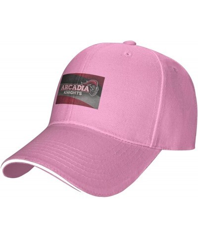 Arcadia University Logo Sandwich Cap Unisex Classic Baseball Capunisex Adjustable Casquette Dad Hat Pink $8.40 Baseball Caps