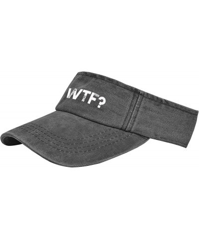 WTF Where's The Fish Hat Visor for Teens Visor Reversible Golf Cap Allblack $9.65 Sun Hats