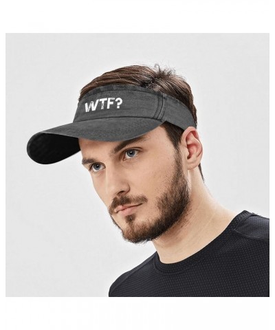 WTF Where's The Fish Hat Visor for Teens Visor Reversible Golf Cap Allblack $9.65 Sun Hats