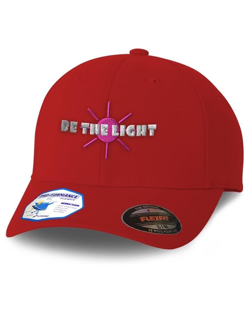 Flexfit Hats for Men & Women Be The Light Polyester Dad Hat Baseball Cap Red $14.35 Baseball Caps