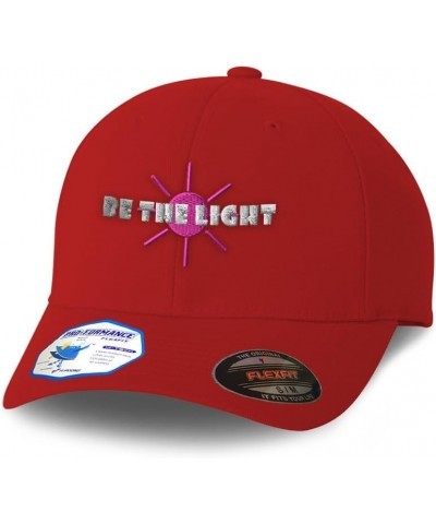 Flexfit Hats for Men & Women Be The Light Polyester Dad Hat Baseball Cap Red $14.35 Baseball Caps