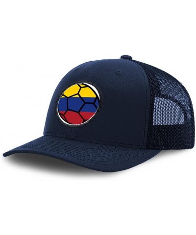 Patch Hat Trucker Baseball Cap Futbol Ball Colombia America Cup Dad Hat for Men & Women Navy Circle Patch $14.29 Baseball Caps