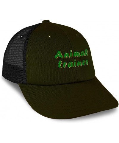 Custom Trucker Hat Baseball Cap Animal Trainer Dog Cotton Obedience Dad Hats for Men & Women Loden Black Design Only $10.40 B...