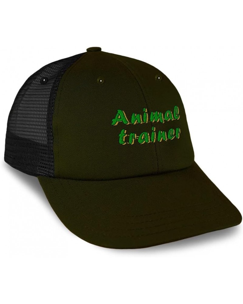 Custom Trucker Hat Baseball Cap Animal Trainer Dog Cotton Obedience Dad Hats for Men & Women Loden Black Design Only $10.40 B...