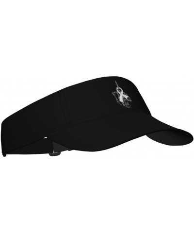 Sun Visors Fuck Lung Cancer Middle Finger White Ribbon Sunscreen Sport Baseball Empty Top for Women Men $11.12 Visors