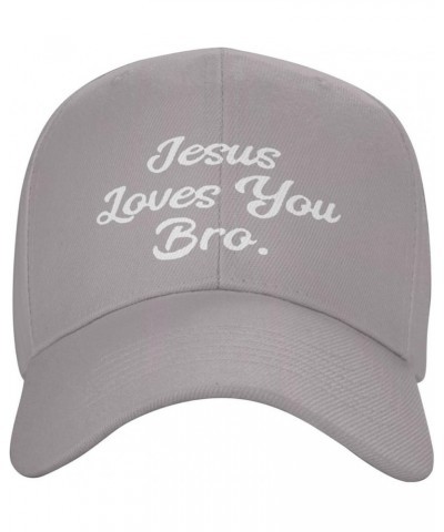 Jesus Loves You Baseball Cap Men Women - Classic Trucker Hat Adjustable Plain Hat Black Gray $12.78 Baseball Caps