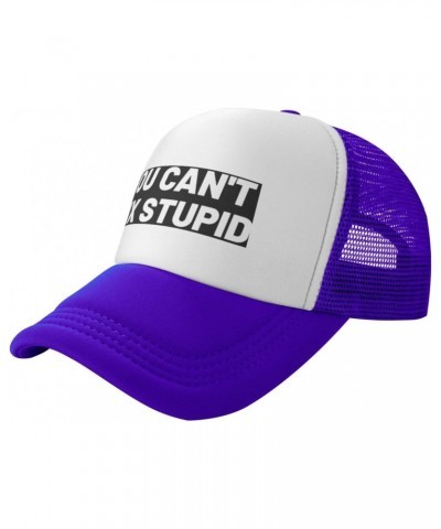 You Can't Fix Stupid Baseball Hats for Men Adjustable Gift for Women Trucker Cap Purple $10.88 Baseball Caps