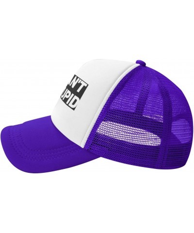 You Can't Fix Stupid Baseball Hats for Men Adjustable Gift for Women Trucker Cap Purple $10.88 Baseball Caps