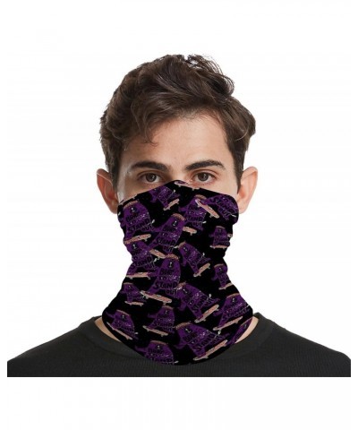 Bear Skating Funny Face Mask Cover Neck Gaiter Seamless Bandana Head Scarf Wrap for Men Women $8.39 Scarves