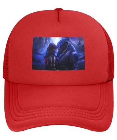 Game Mass Baseball Cap Effect 3D Printing Hip Hop for Men Women Adjustable Baseball Cap Black Red $14.78 Baseball Caps