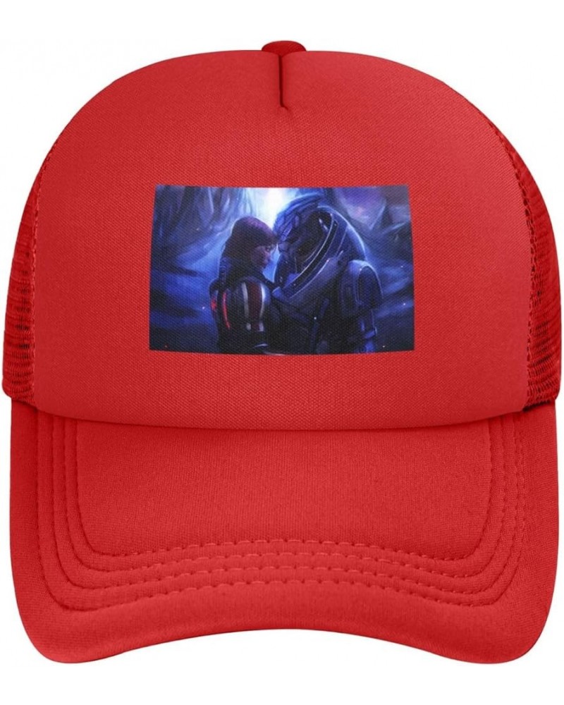 Game Mass Baseball Cap Effect 3D Printing Hip Hop for Men Women Adjustable Baseball Cap Black Red $14.78 Baseball Caps