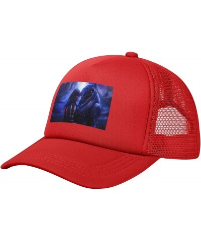 Game Mass Baseball Cap Effect 3D Printing Hip Hop for Men Women Adjustable Baseball Cap Black Red $14.78 Baseball Caps