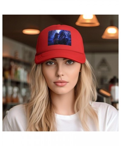 Game Mass Baseball Cap Effect 3D Printing Hip Hop for Men Women Adjustable Baseball Cap Black Red $14.78 Baseball Caps