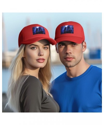 Game Mass Baseball Cap Effect 3D Printing Hip Hop for Men Women Adjustable Baseball Cap Black Red $14.78 Baseball Caps