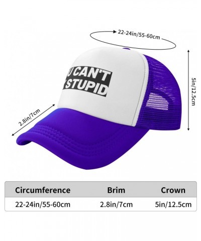 You Can't Fix Stupid Baseball Hats for Men Adjustable Gift for Women Trucker Cap Purple $10.88 Baseball Caps