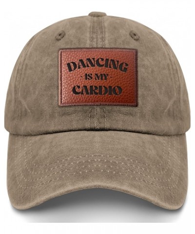 Dancing is My Cardio Baseball Cap Retro Sun Caps Gifts for Women Who Like Engraved,Running Cap Suitable for Pigment Khaki $11...