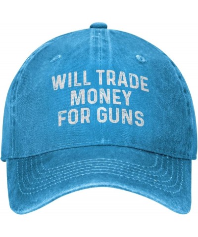 Will Trade Moneys for Guns Hat for Women Dad Hats Trendy Cap Blue $7.50 Baseball Caps