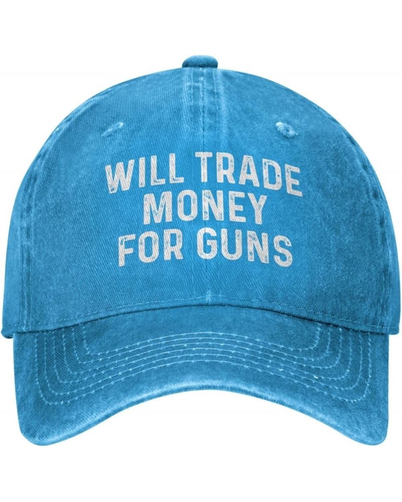 Will Trade Moneys for Guns Hat for Women Dad Hats Trendy Cap Blue $7.50 Baseball Caps