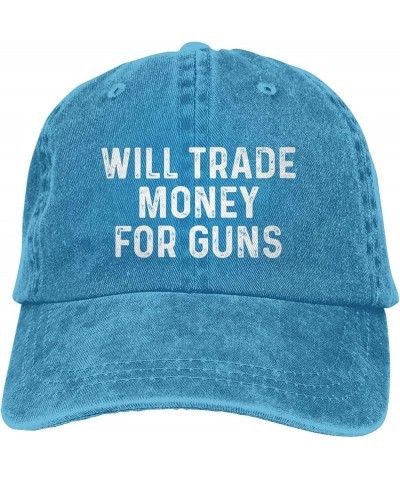 Will Trade Moneys for Guns Hat for Women Dad Hats Trendy Cap Blue $7.50 Baseball Caps