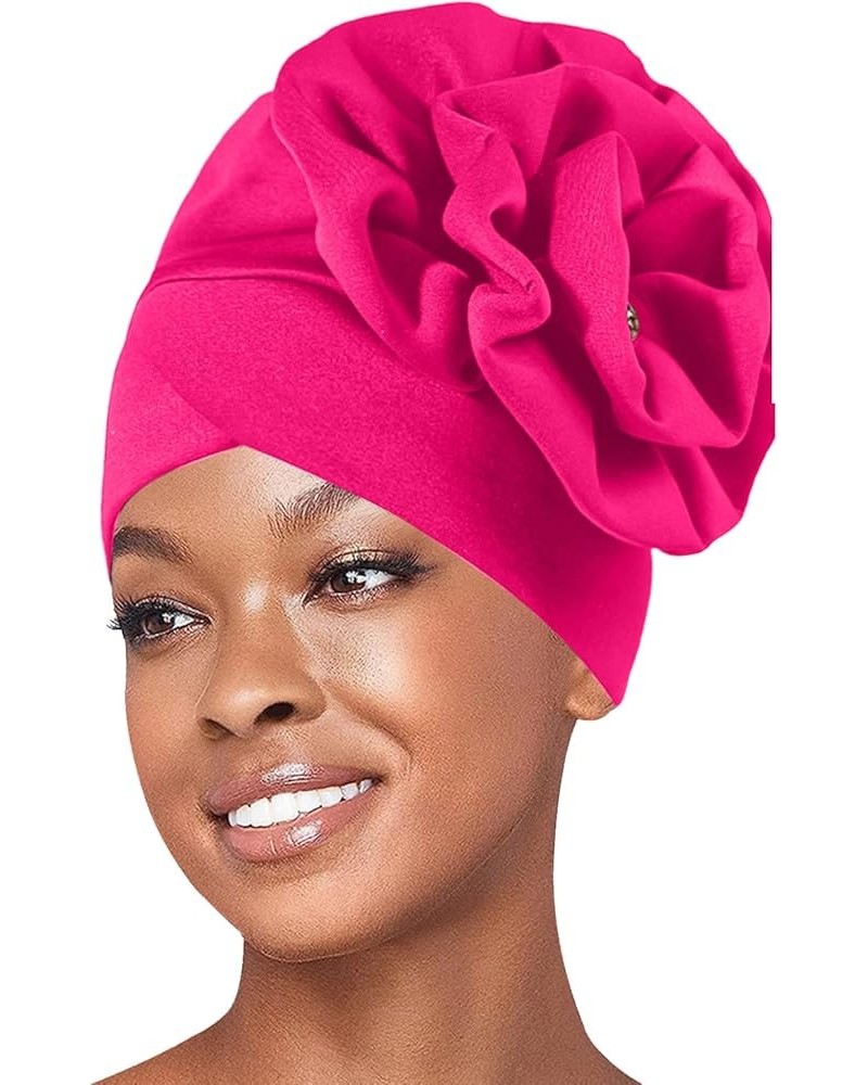 1 Piece Cotton Chemo Turbans Headwear Beanie for Women Chemo Caps with Floral for Cancer Patient Hair Loss Hot Pink $6.41 Sku...