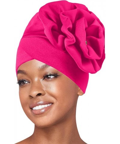 1 Piece Cotton Chemo Turbans Headwear Beanie for Women Chemo Caps with Floral for Cancer Patient Hair Loss Hot Pink $6.41 Sku...