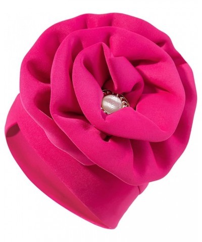 1 Piece Cotton Chemo Turbans Headwear Beanie for Women Chemo Caps with Floral for Cancer Patient Hair Loss Hot Pink $6.41 Sku...