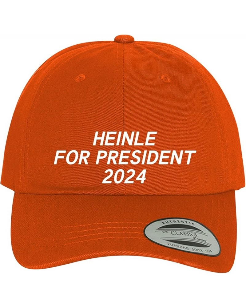 Heinle for President 2024 - Comfortable Dad Hat Baseball Cap Orange $17.27 Baseball Caps