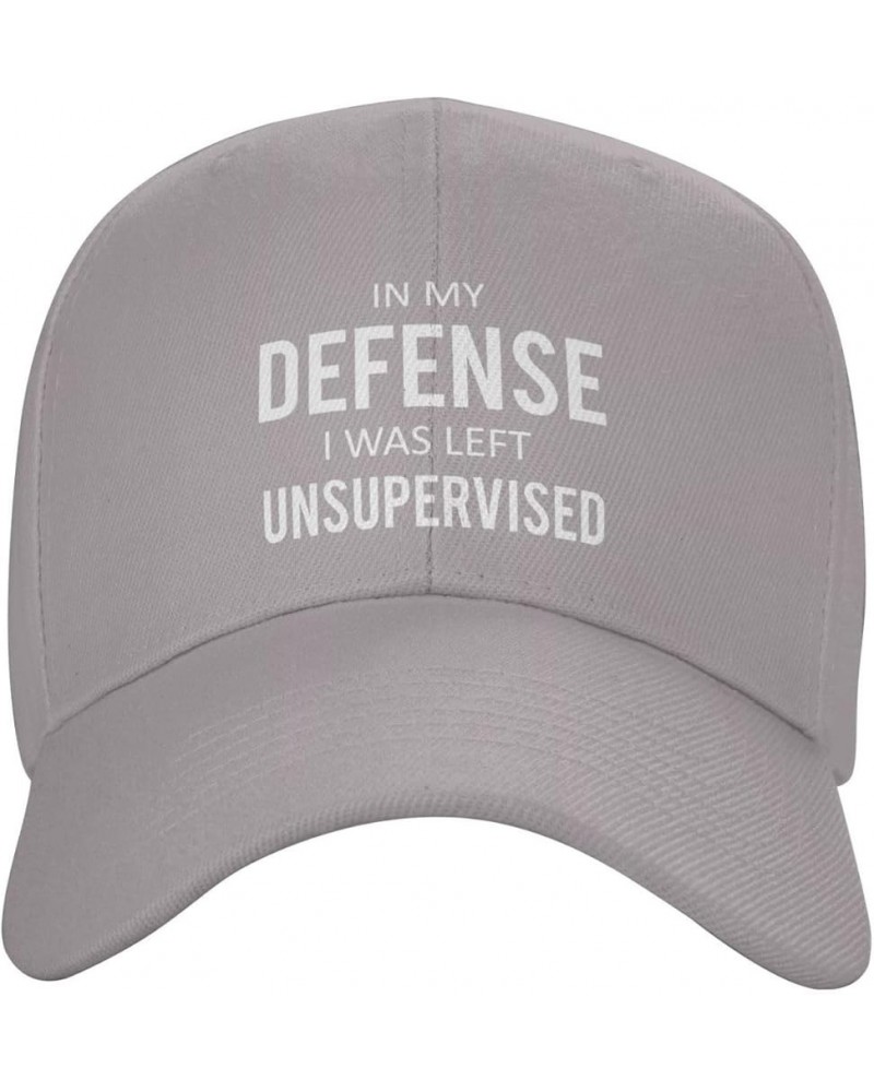 in My Defense I was Left for Unsupervised Baseball Hats for Original Classic Trucker Unisex Vintage Washed Adjustable Black G...